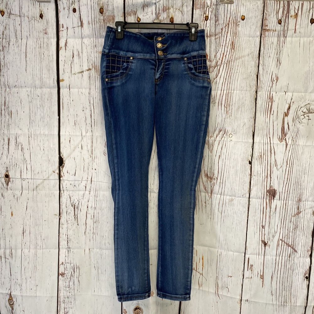 FREE JEANS Women's Medium Wash High Waisted Jeggings Size 11 * (PB)